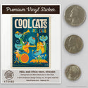 Cool Cats Jazz Club Mini Vinyl Sticker