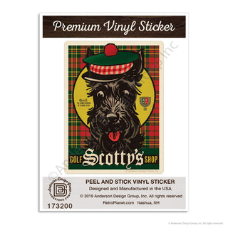 Scotty Dogs Golf Shop Mini Vinyl Sticker