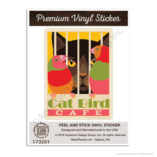 Catbird Cafe Mini Vinyl Sticker