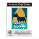 Beam Me Up Scotty Dog Mini Vinyl Sticker