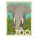 Elephant Support Our Local Zoo Mini Vinyl Sticker