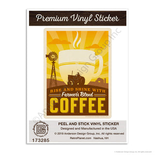 Farmers Blend Coffee Mini Vinyl Sticker