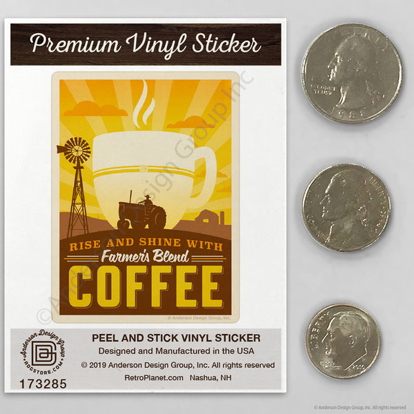 Farmers Blend Coffee Mini Vinyl Sticker