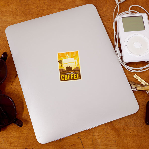 Farmers Blend Coffee Mini Vinyl Sticker