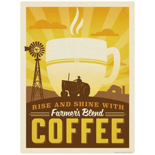 Farmers Blend Coffee Mini Vinyl Sticker