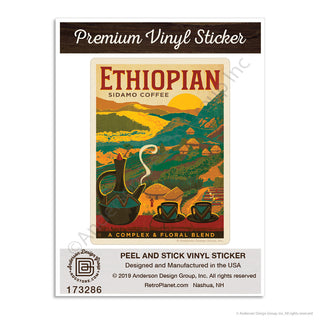 Ethiopian Sidamo Coffee Mini Vinyl Sticker