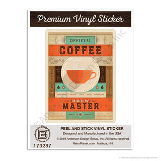 Coffee Brew Master Mini Vinyl Sticker