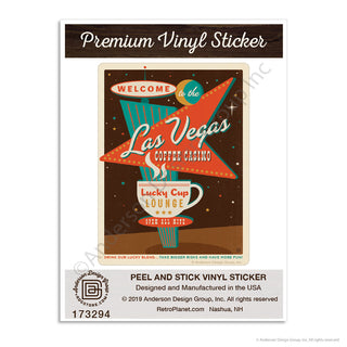 Las Vegas Coffee Casino Mini Vinyl Sticker