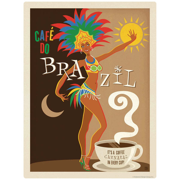 Cafe Do Brazil Coffee Mini Vinyl Sticker