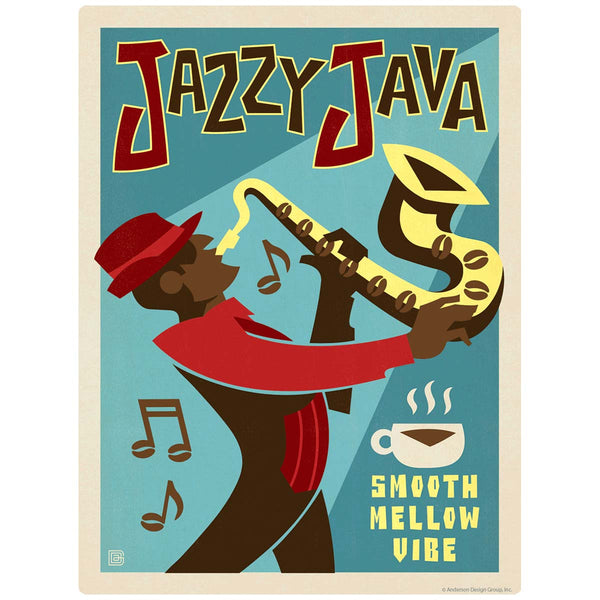 Jazzy Java Coffee Mini Vinyl Sticker