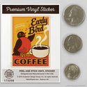 Early Bird Coffee Mini Vinyl Sticker