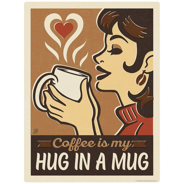 Coffee Is My Hug In a Mug Mini Vinyl Sticker