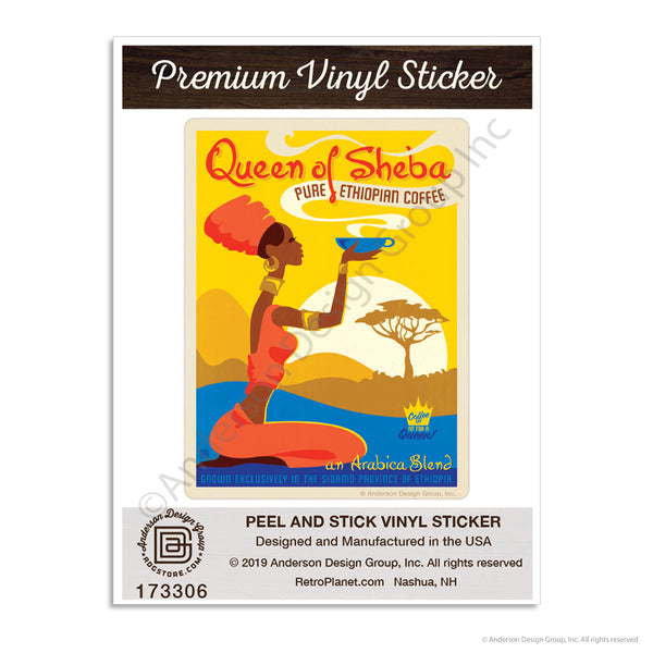 Queen of Sheba Coffee Mini Vinyl Sticker