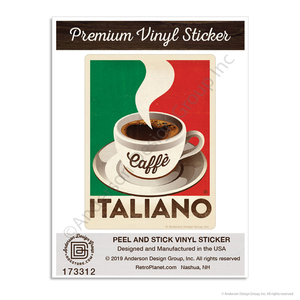 Coffee Caffe Italiano Mini Vinyl Sticker