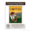South American Coffee Fair Trade Mini Vinyl Sticker