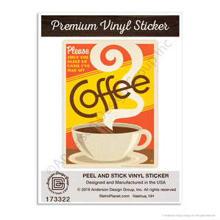 Coffee Shut the Bleep Up Mini Vinyl Sticker