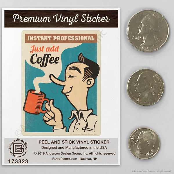Instant Professional Coffee Mini Vinyl Sticker