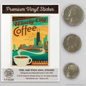 Windy City Coffee Chicago Illinois Mini Vinyl Sticker