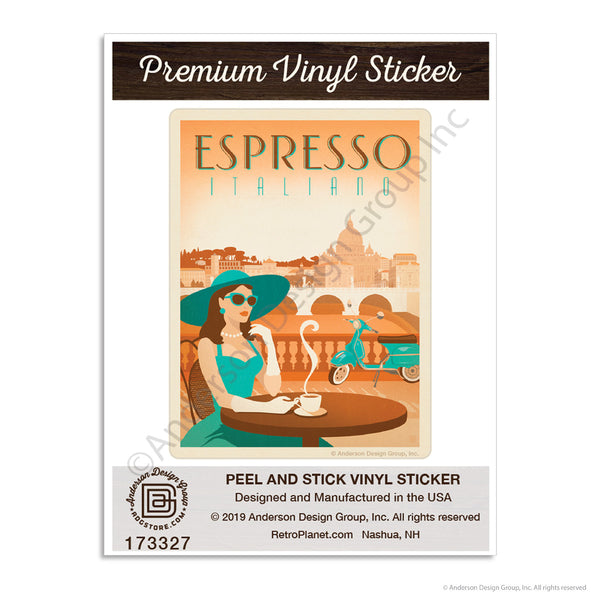 Espresso Italiano Italian Coffee Mini Vinyl Sticker