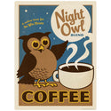 Night Owl Coffee Mini Vinyl Sticker