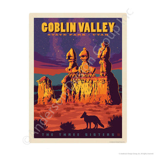 Goblin Valley State Park Utah Three Sisters Mini Vinyl Sticker