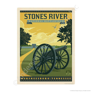 Stones River Battlefield Murfreesboro Tennessee Mini Vinyl Sticker