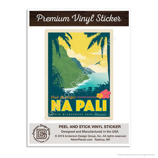 Na Pali Park Hawaii Mini Vinyl Sticker