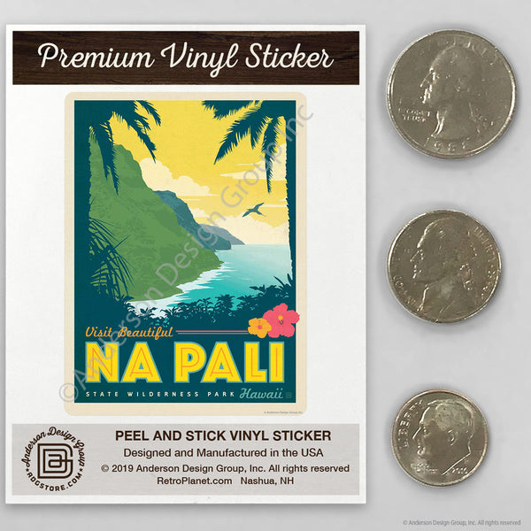 Na Pali Park Hawaii Mini Vinyl Sticker