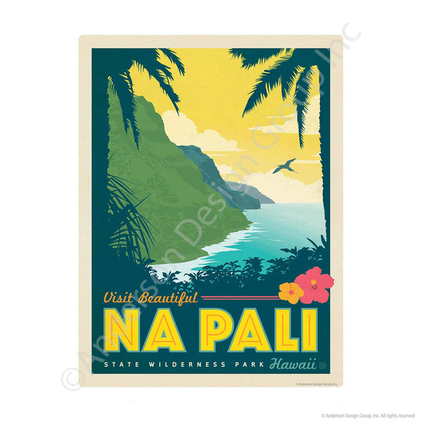 Na Pali Park Hawaii Mini Vinyl Sticker