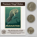 Manatee Apollo Beach Florida Mini Vinyl Sticker