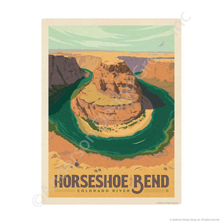 Horseshoe Bend Colorado River Arizona Mini Vinyl Sticker