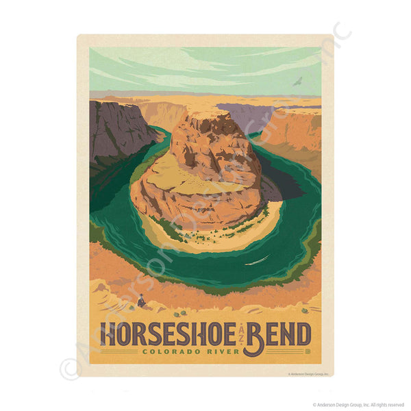 Horseshoe Bend Colorado River Arizona Mini Vinyl Sticker