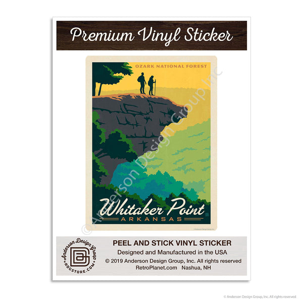 Whitaker Point Arkansas Ozark National Forest Mini Vinyl Sticker