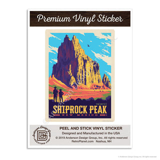 Shiprock Peak New Mexico Mini Vinyl Sticker