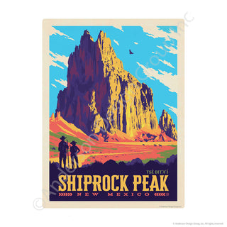 Shiprock Peak New Mexico Mini Vinyl Sticker