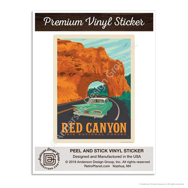 Red Canyon Dixie National Forest Utah Mini Vinyl Sticker