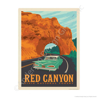 Red Canyon Dixie National Forest Utah Mini Vinyl Sticker