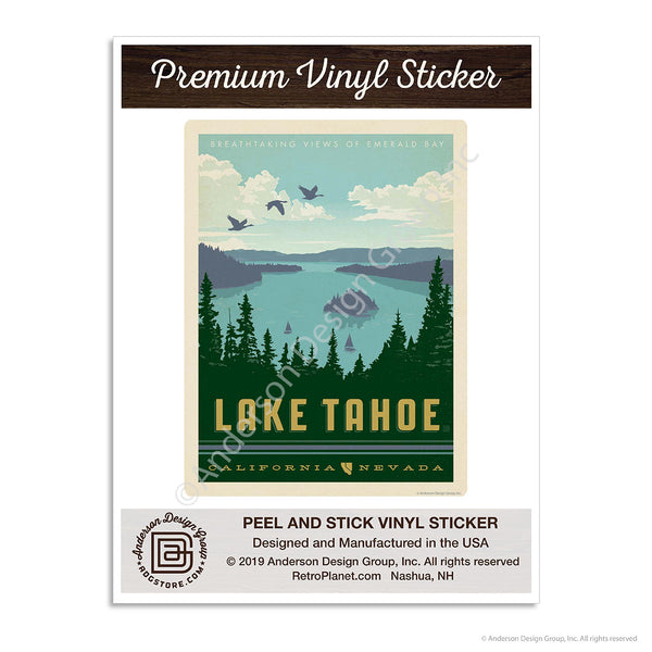 Lake Tahoe California Nevada Mini Vinyl Sticker