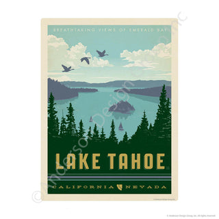 Lake Tahoe California Nevada Mini Vinyl Sticker