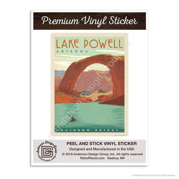 Lake Powell Rainbow Bridge Arizona Mini Vinyl Sticker