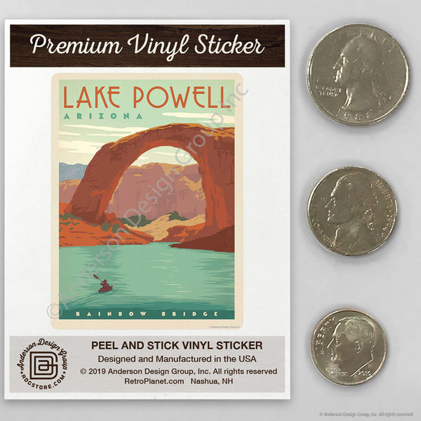 Lake Powell Rainbow Bridge Arizona Mini Vinyl Sticker