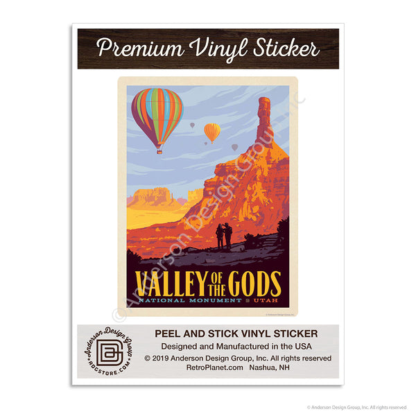 Valley Of The Gods Utah Mini Vinyl Sticker