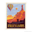 Valley Of The Gods Utah Mini Vinyl Sticker