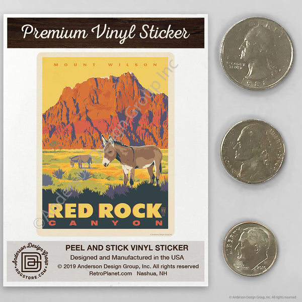 Red Rock Canyon Mt Wilson Las Vegas Mini Vinyl Sticker