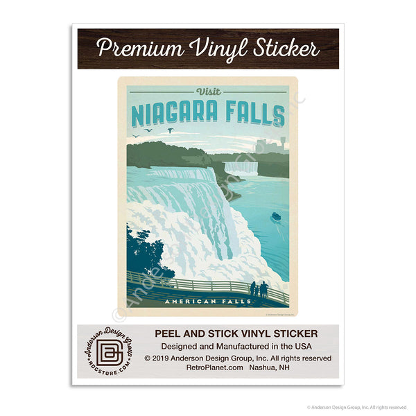 Visit Niagara Falls American Falls Mini Vinyl Sticker