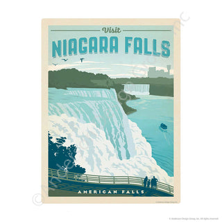 Visit Niagara Falls American Falls Mini Vinyl Sticker