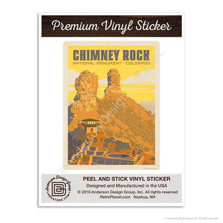 Chimney Rock National Monument Colorado Mini Vinyl Sticker