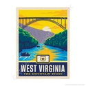 West Virginia Mountain State Mini Vinyl Sticker