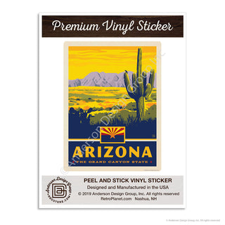 Arizona Grand Canyon State Mini Vinyl Sticker