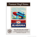 Alabama Yellowhammer State Space Shuttle Mini Vinyl Sticker